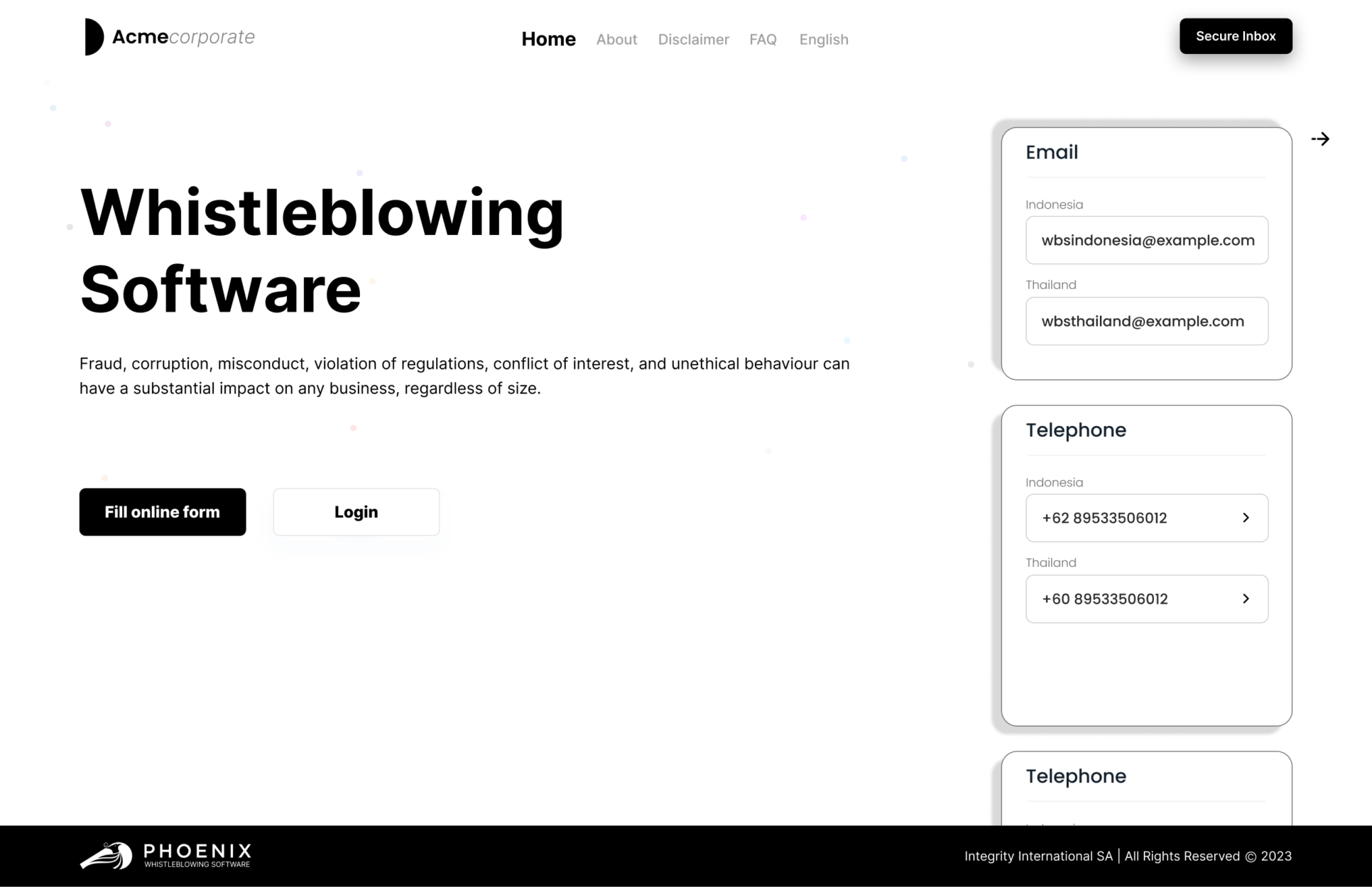 White Compliance Portal